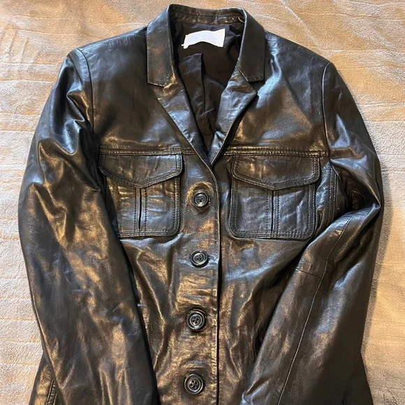 Zadig & Voltaire Lamb Leather Biker Jacket Size XS - Picture 5 of 9